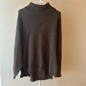 Free people beach brown oversized brown pullover sweater size small